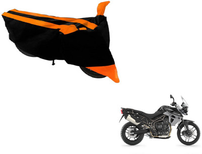 Amanzo Two Wheeler Cover for Triumph(Tiger 800 XR, Black, Orange)