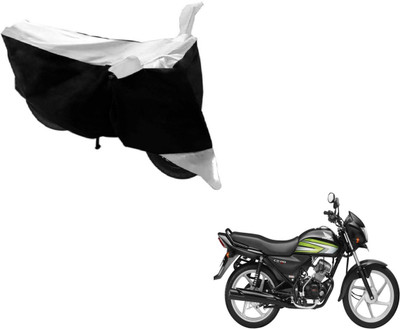 Amanzo Two Wheeler Cover for Honda(CD 110 Dream, Black, Silver)