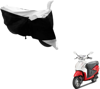 MOCKHE Two Wheeler Cover for Hero(Pleasure, Black, Silver)