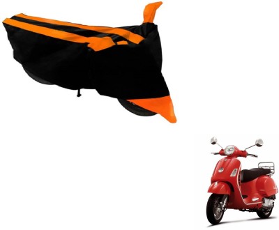 Amanzo Two Wheeler Cover for Universal For Bike(Vespa LX, Black, Orange)