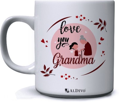 alDivo Gift Love You Grandma Printed Ceramic Coffee Mug(350 ml)