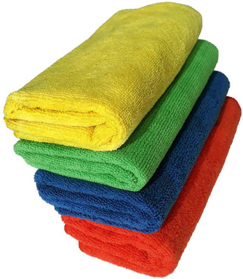 SOMUDEE Microfiber Vehicle Washing  Cloth(Pack Of 4, 230 GSM)