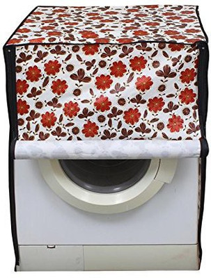 KingMatters Front Loading Washing Machine  Cover(Width: 63 cm, Red, White)