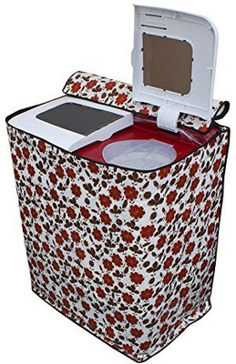 KingMatters Top Loading Washing Machine  Cover(Width: 82 cm, Red, White)