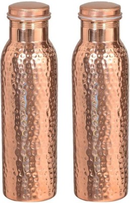 AC Anand Crafts JOINT LESS Copper water Bottle 1000 ml Bottle(Pack of 2, Brown, Copper)