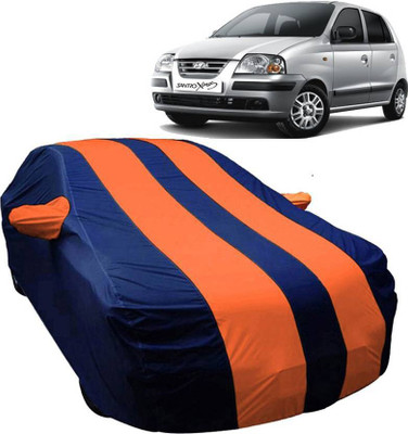 High Quality Car Cover For Hyundai Santro Xing (With Mirror Pockets)(Orange, Blue)