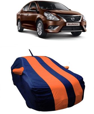 MoTRoX Car Cover For Nissan Sunny (With Mirror Pockets)(Red)