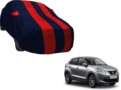 Auto Hub Car Cover For Maruti Suzuki Baleno (With Mirror Pockets)(Blue, Red)