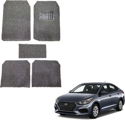 Oshotto Rubber, Plastic Standard Mat For  Hyundai Accent(Black)