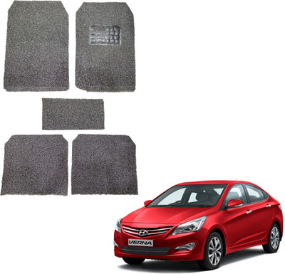 Oshotto Rubber, Plastic Standard Mat For  Hyundai Fluidic Verna(Black)