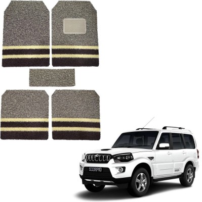 Oshotto Rubber, Plastic Standard Mat For  Mahindra Scorpio(Beige, Brown)