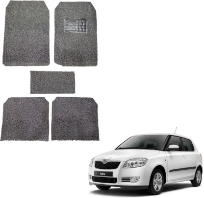 Oshotto Rubber, Plastic Standard Mat For  Skoda Fabia(Black)