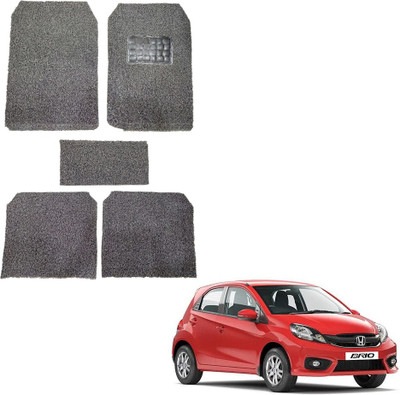 Oshotto Rubber, Plastic Standard Mat For  Honda Brio(Black)