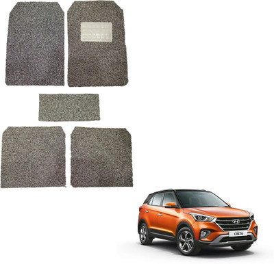 Oshotto Rubber, Plastic Standard Mat For  Hyundai Creta(Beige)