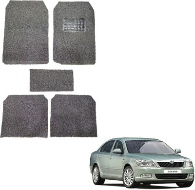 Oshotto Rubber, Plastic Standard Mat For  Skoda Laura(Black)