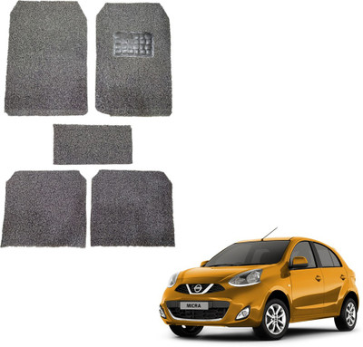 Oshotto Rubber, Plastic Standard Mat For  Nissan Micra(Black)