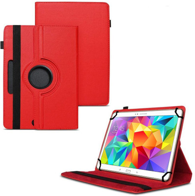 TGK Flip Cover for Samsung Galaxy Tab S 10.5 inch T800, T805, T801 with 360 Degree Rotating Leather Stand Case(Red, Shock Proof)