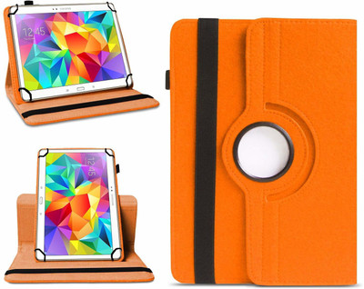 TGK Flip Cover for Samsung Galaxy Tab S 10.5 inch T800, T805, T801 with 360 Degree Rotating Leather Stand Case(Orange, Shock Proof)