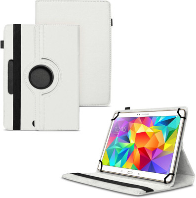 TGK Flip Cover for Samsung Galaxy Tab S 10.5 inch T800, T805, T801 with 360 Degree Rotating Leather Stand Case(White, Shock Proof)