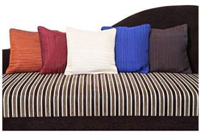 Casanest Silk Cushions Cover(Pack of 5, 41 cm*41 cm, Multicolor)