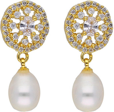 Sri Jagdamba Pearls Misha Pearl Earring Pearl Alloy Drops & Danglers