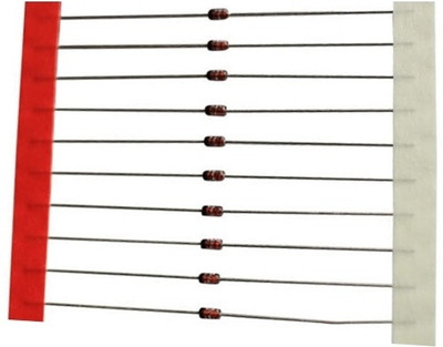 e4u Zener Voltage Regulator Diode 6.2 Volt 0.5 Watt DO-35 Axial Package - 10 Pieces Electronic Components Electronic Hobby Kit