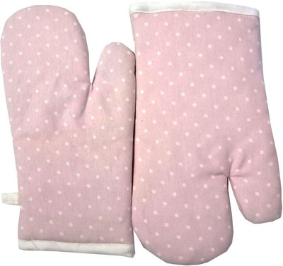 Tidy Pink Cotton Kitchen Linen Set(Pack of 1)