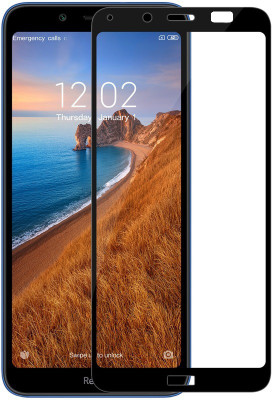 Karpine Edge To Edge Tempered Glass for Mi Redmi 7A(Pack of 1)