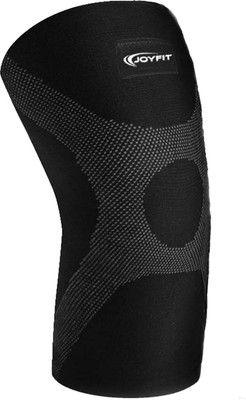 Joyfit Knee Compression Sleeve Knee Support(Black, Grey)