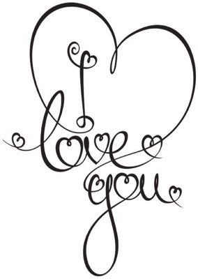 voorkoms Men's and Women's Temporary I Love You Tattoo(Love You)