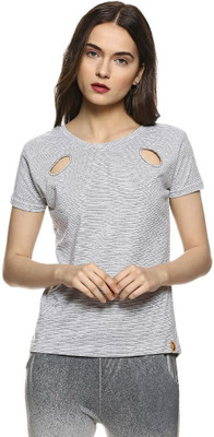CAMPUS SUTRA Casual Regular Sleeve Tie & Dye Women Grey Top