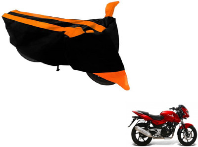 Amanzo Two Wheeler Cover for Bajaj(Pulsar, Black, Orange)