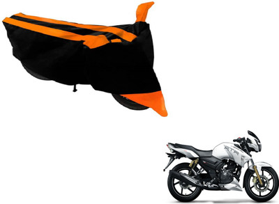 Amanzo Two Wheeler Cover for TVS(Apache RTR 160, Black, Orange)