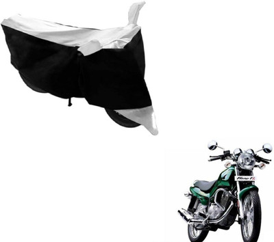 MOCKHE Two Wheeler Cover for TVS(Fiero F2, Black, Silver)
