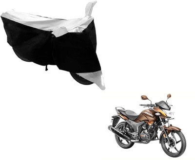 MOCKHE Two Wheeler Cover for Hero(Hunk, Black, Silver)