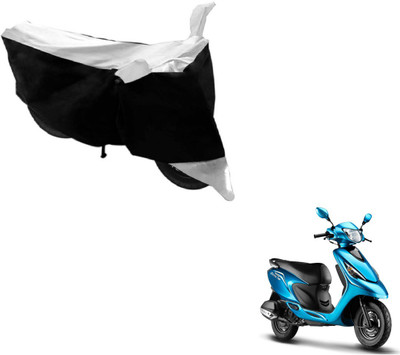 MOCKHE Two Wheeler Cover for TVS(Zest, Black, Silver)