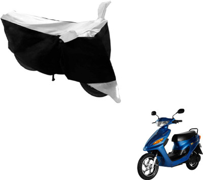 MOCKHE Two Wheeler Cover for Universal For Bike(Yo Electron, Black, Silver)