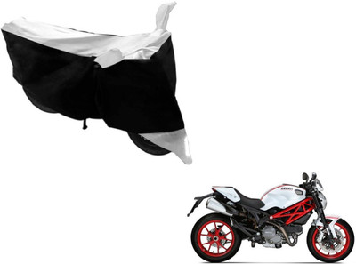 MOCKHE Two Wheeler Cover for Ducati(Monster 796 S2R, Black, Silver)