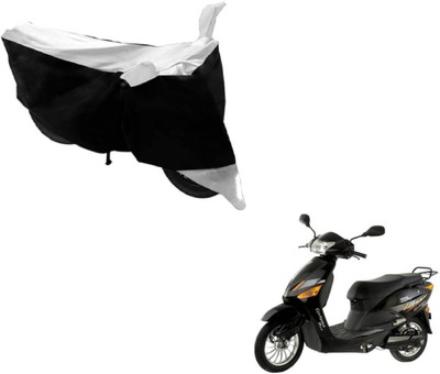 MOCKHE Two Wheeler Cover for Hero(Electric Zippy, Black, Silver)