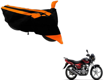 Amanzo Two Wheeler Cover for Yamaha(YBR 125, Black, Orange)