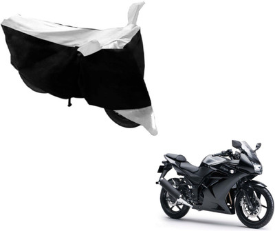 MOCKHE Two Wheeler Cover for Kawasaki(Ninja 250, Black, Silver)