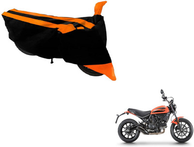 Amanzo Two Wheeler Cover for Ducati(Scrambler, Black, Orange)