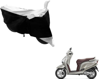 MOCKHE Two Wheeler Cover for Honda(Aviator, Black, Silver)