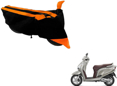Amanzo Two Wheeler Cover for Honda(Aviator, Black, Orange)