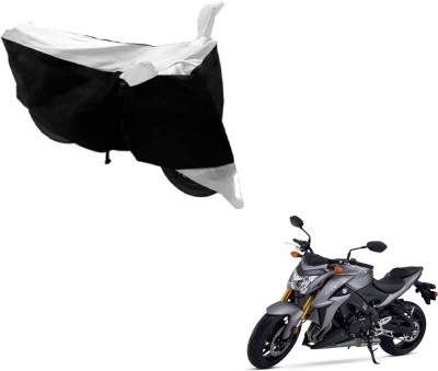 MOCKHE Two Wheeler Cover for Suzuki(GSX, Black, Silver)