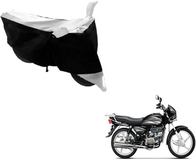MOCKHE Two Wheeler Cover for Hero(Splendor Plus, Black, Silver)