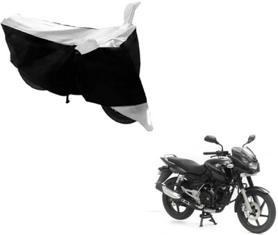 MOCKHE Two Wheeler Cover for Bajaj(Pulsar, Black, Silver)