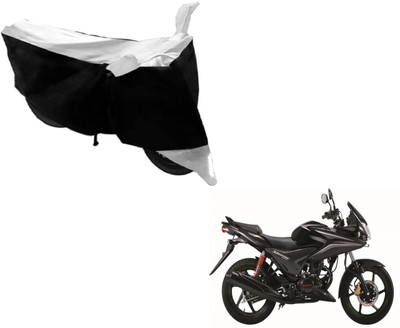MOCKHE Two Wheeler Cover for Honda(CBF Stunner, Black, Silver)