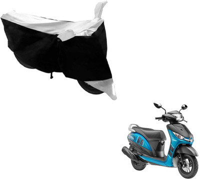 MOCKHE Two Wheeler Cover for Yamaha(Alpha, Black, Silver)