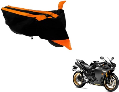 Amanzo Two Wheeler Cover for Yamaha(YZF R1, Black, Orange)